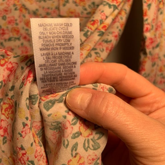 Women's Vintage Splendid for Holt Renfrew Floral Print Shirt Top Blouse Size 2 - Picture 6 of 11